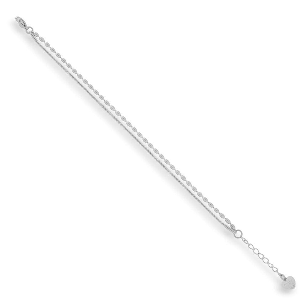 Textured Dual Chain Bracelet - EVRYJEWELS