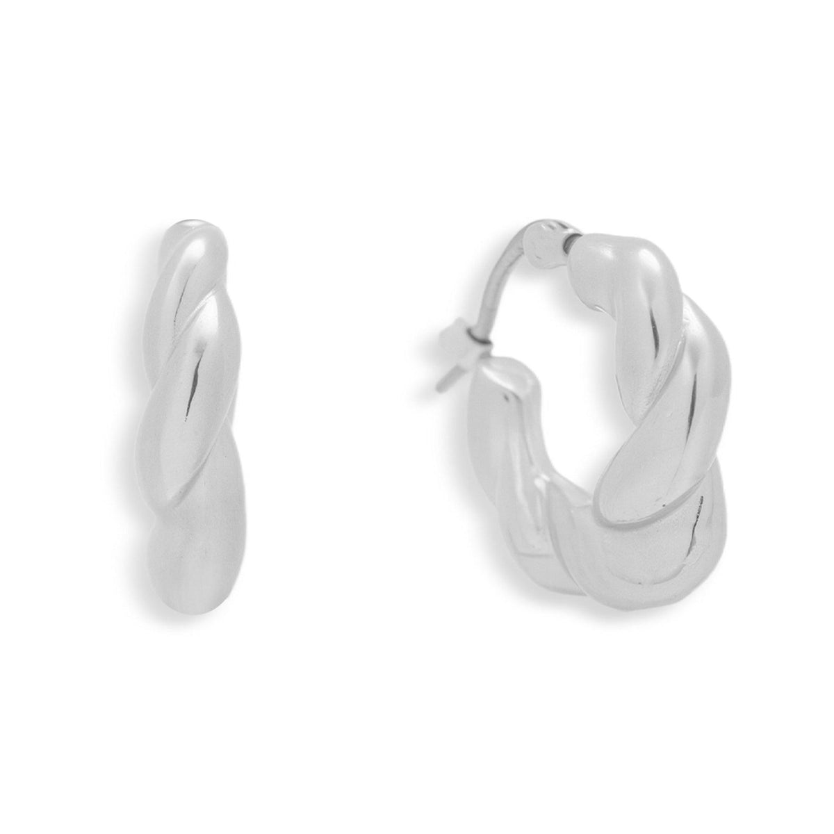 Chunky Twisted Hoop Earrings - EVRYJEWELS