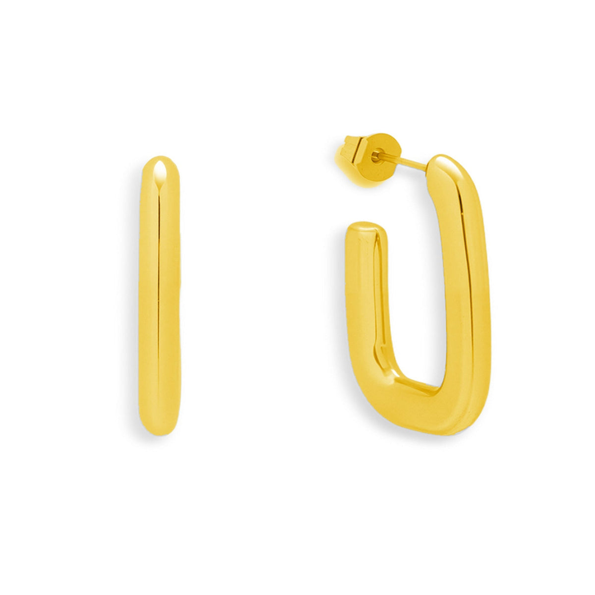 Rounded Square Hoop Earrings - EVRYJEWELS
