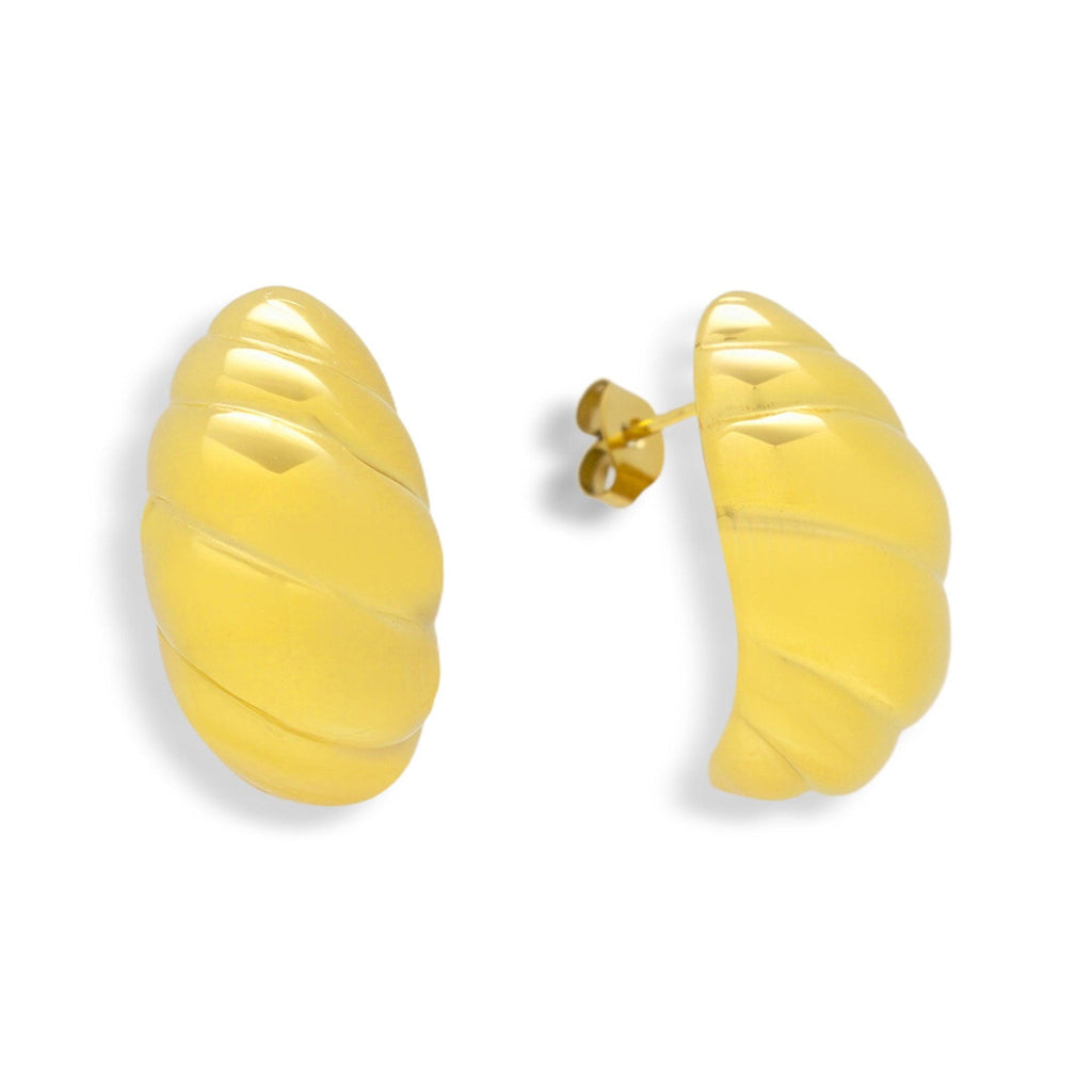 Twist Shell Dome Earrings - EVRYJEWELS