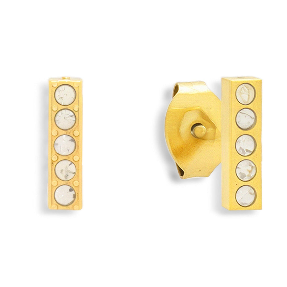 Crystal Bar Stud Earrings - EVRYJEWELS