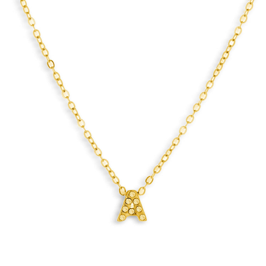 Crystal Initial Necklace