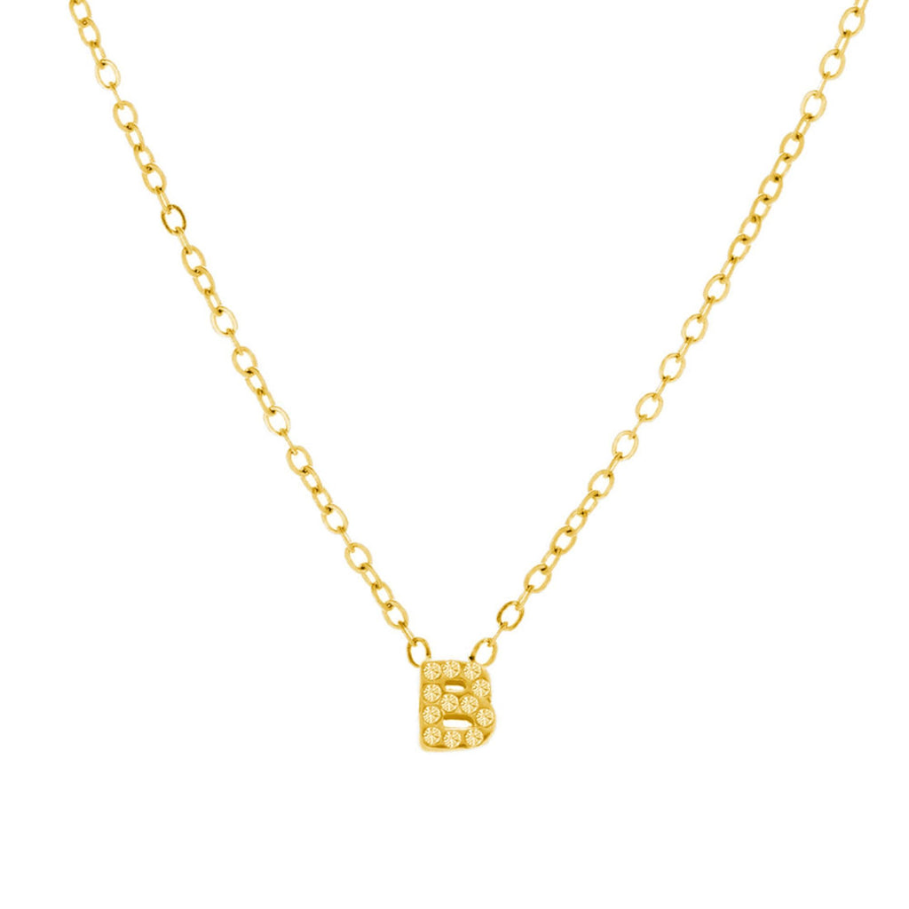 Crystal Initial Necklace