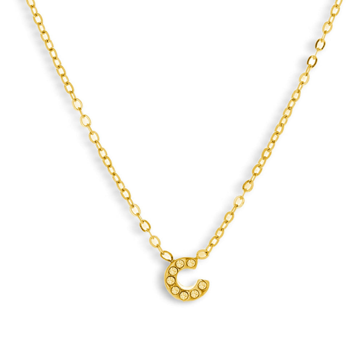 Crystal Initial Necklace