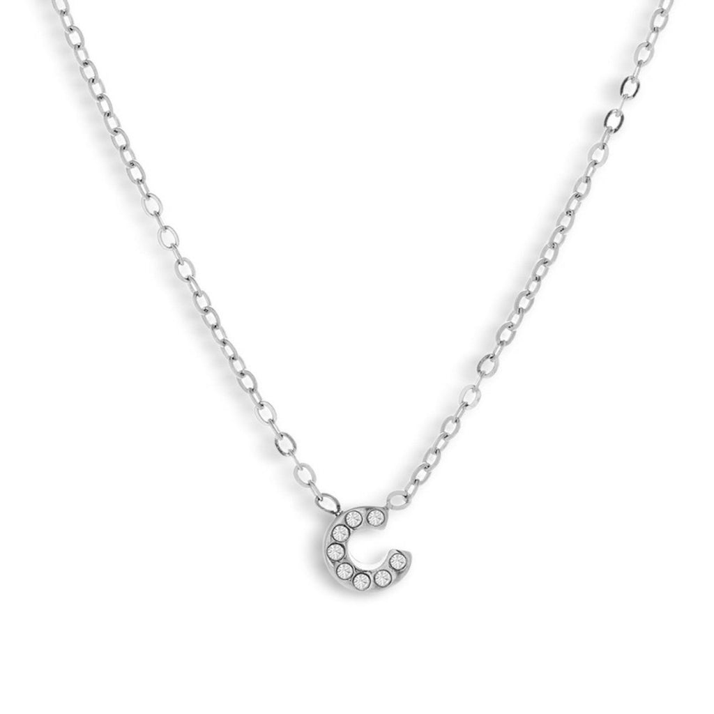 Crystal Initial Necklace