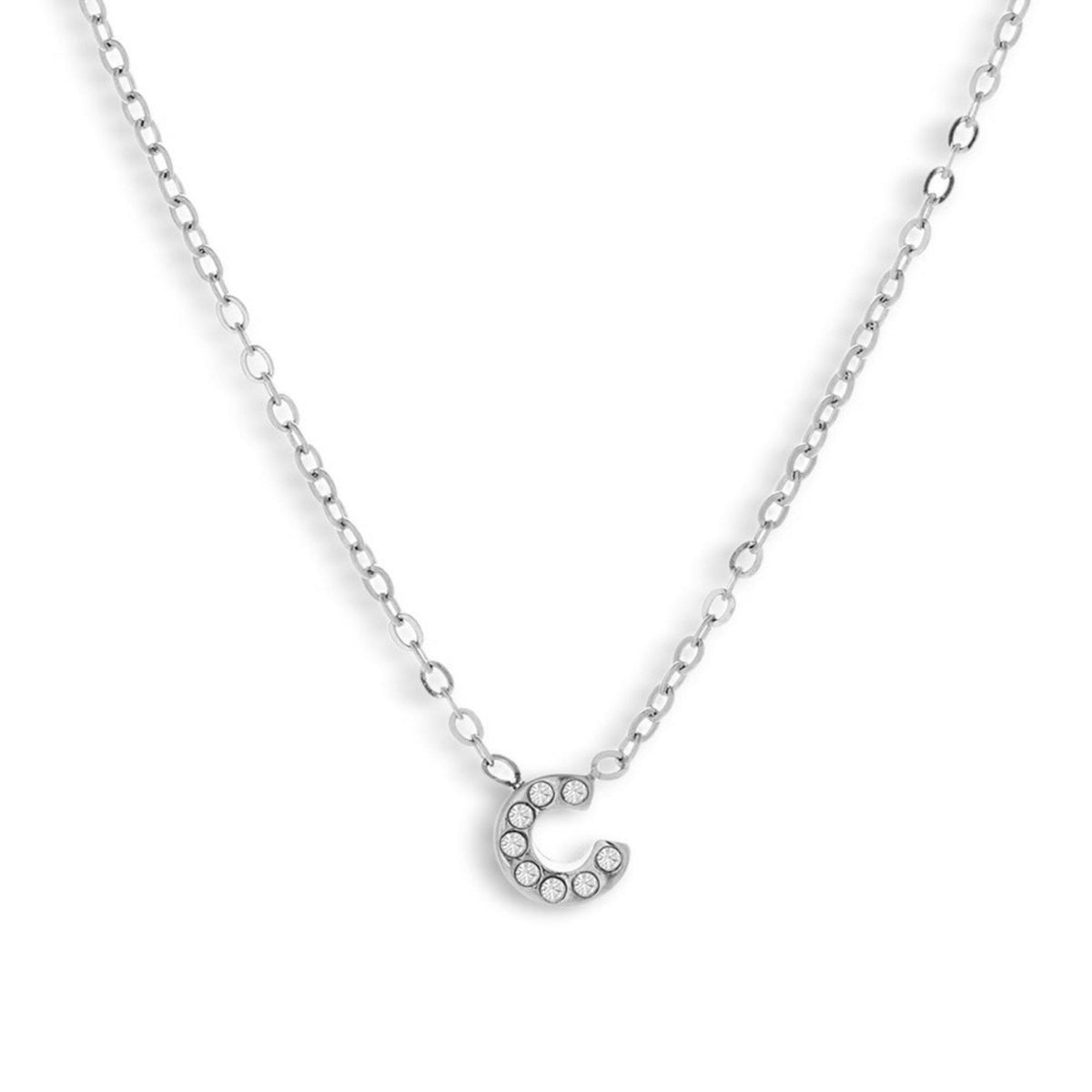 Crystal Initial Necklace