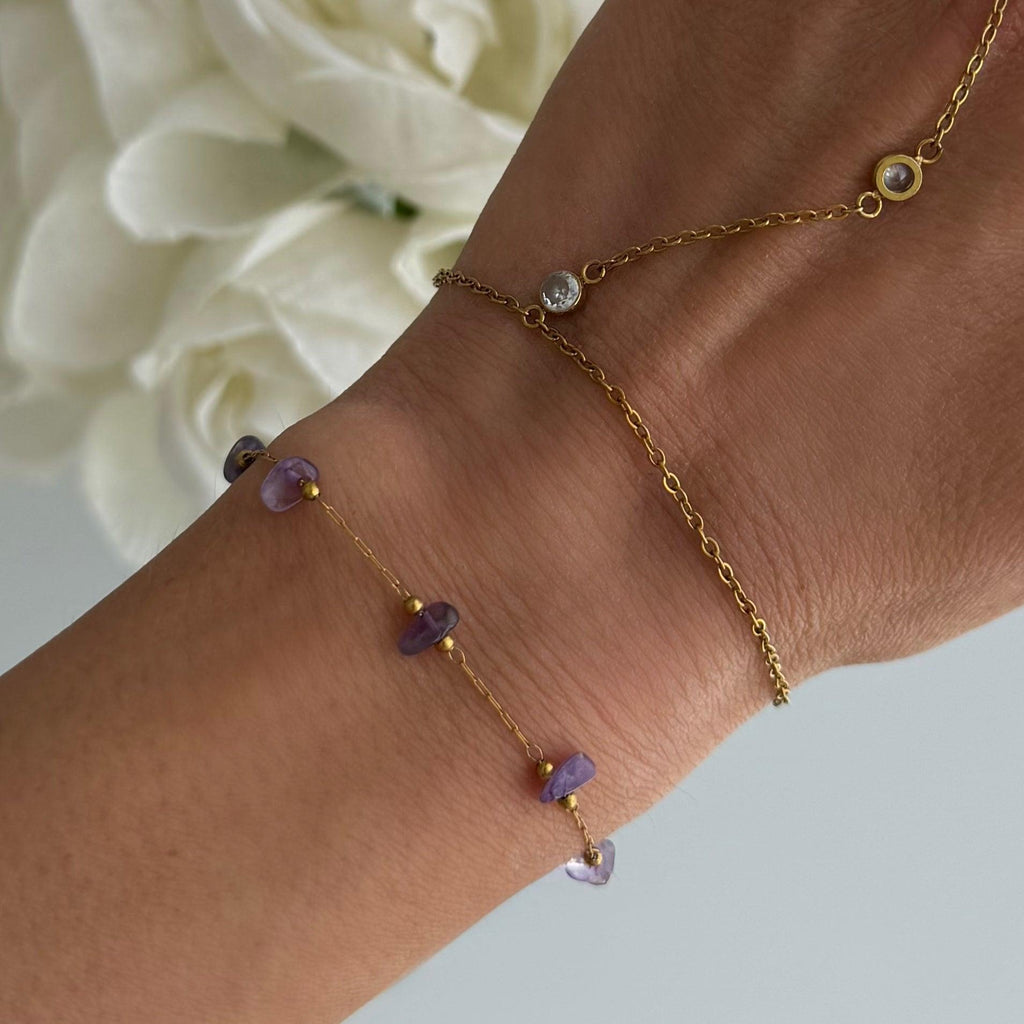 Amethyst Angel Bracelet - EVRYJEWELS