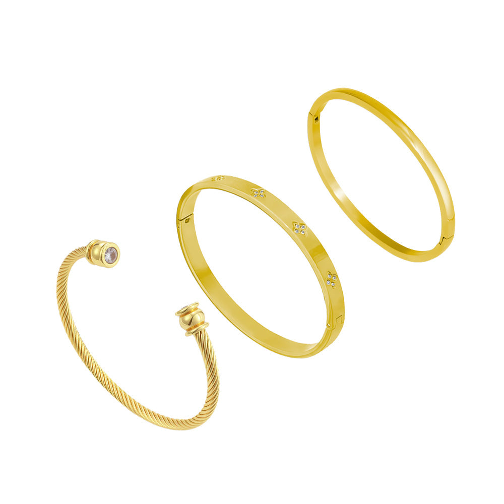 Golden Glow Bundle: 3 Piece Bangle