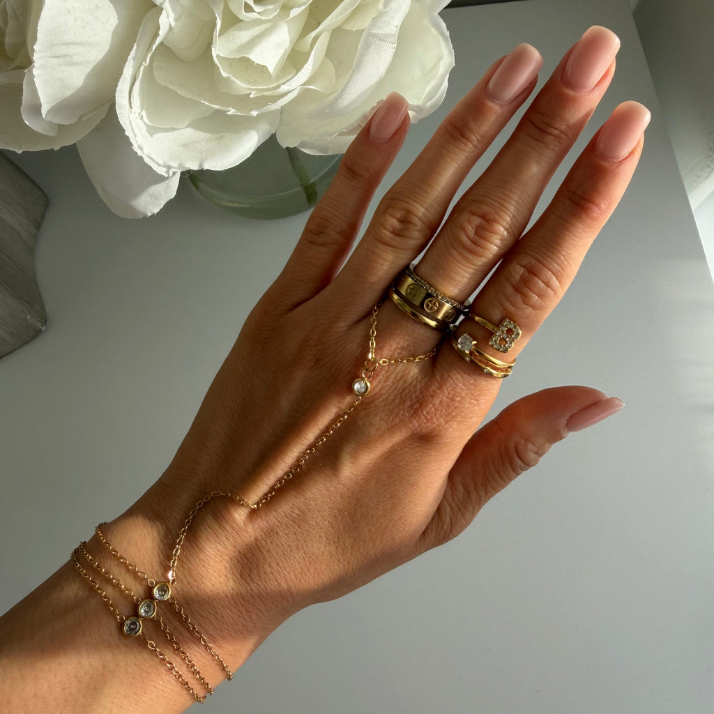 Sparkle Initial Wrap Ring