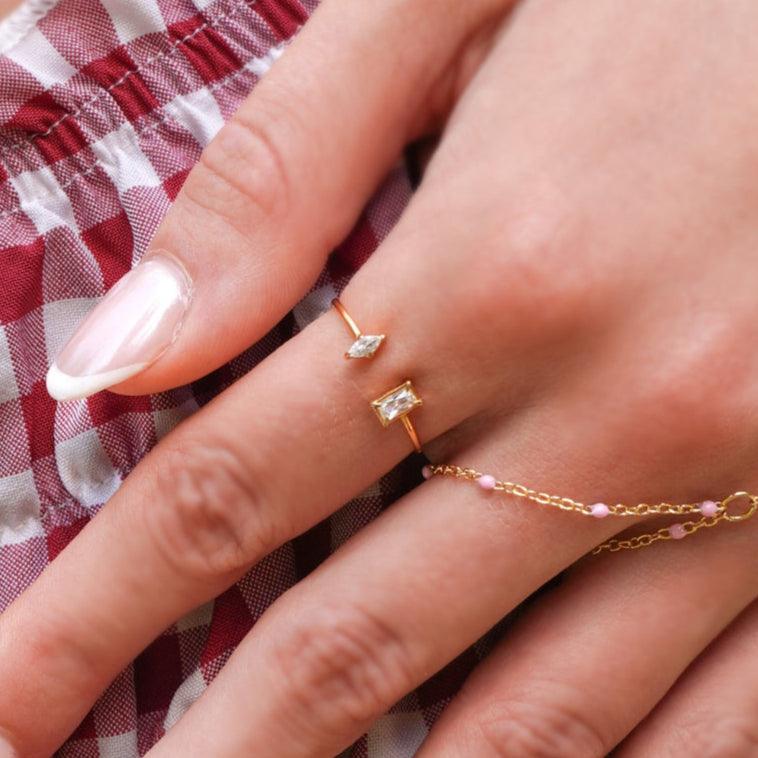 Frosted Duet Ring - EVRYJEWELS