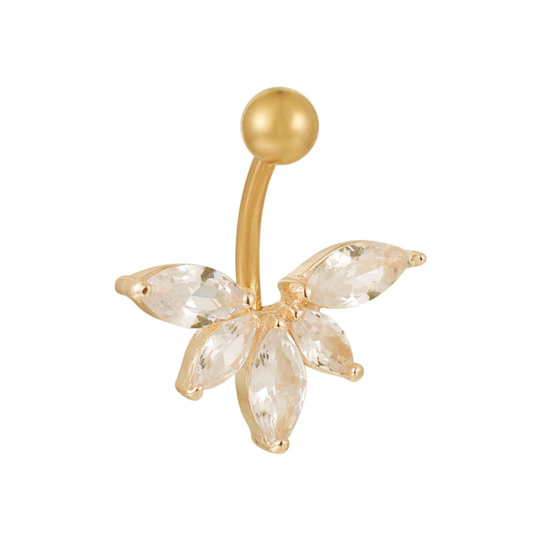 Lotus Belly Ring - EVRYJEWELS