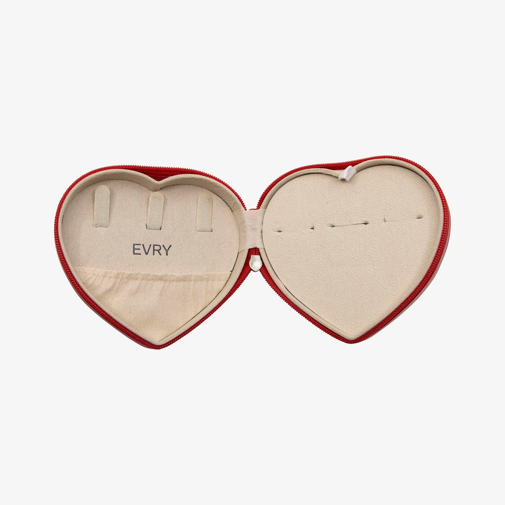 Heart-Shaped Travel Jewelry Case