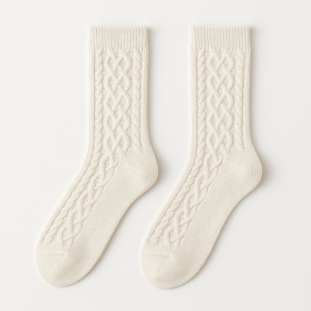 Cozy Knit Pattern Crew Socks - EVRYJEWELS